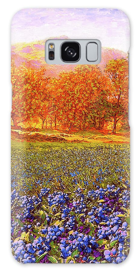 Tree Galaxy Case featuring the painting Blueberry Fields by Jane Small