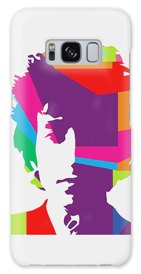Bob Dylan Galaxy Case featuring the digital art Bob Dylan 4 POP ART by Ahmad Nusyirwan
