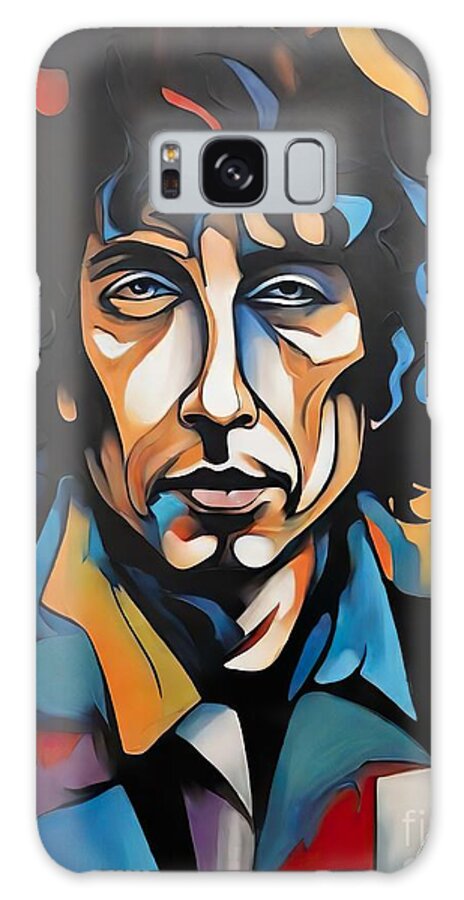Bob Dylan Galaxy Case featuring the digital art Bob Dylan Abstract by Movie World Posters