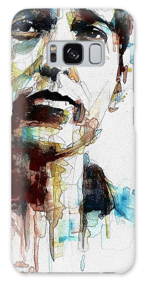 Bob Dylan Art Galaxy Case featuring the mixed media Bob Dylan - L A Series by Paul Lovering