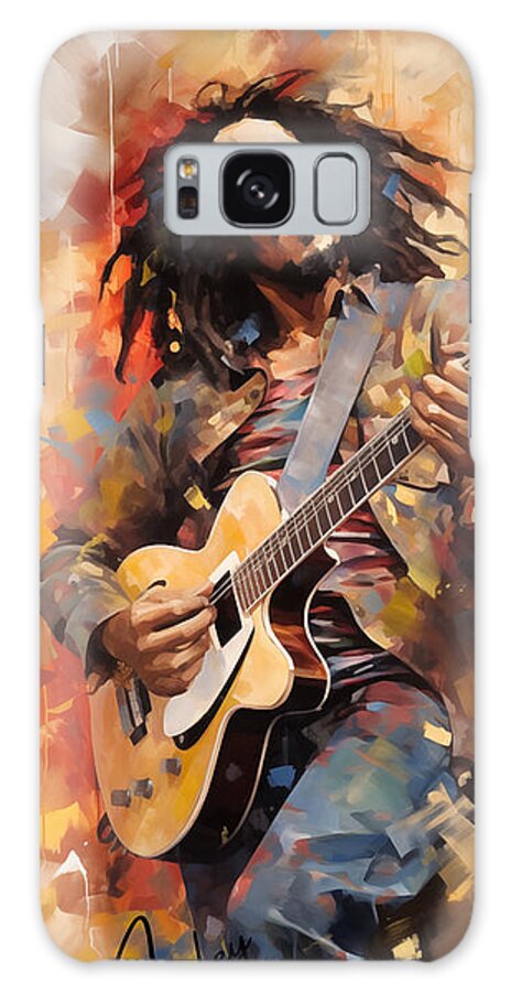 Bob Marley Galaxy Case featuring the digital art Bob Marley 0001 by Rob Smith's