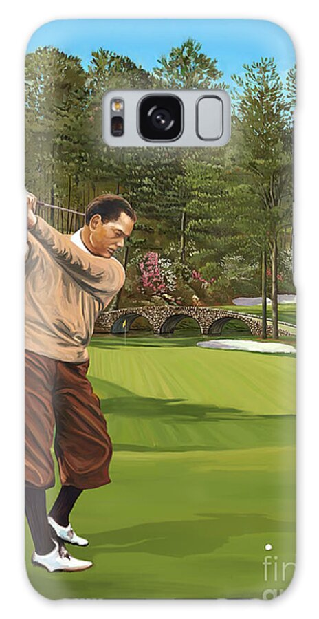 Augusta Galaxy Case featuring the painting Bobby Jones playing Augusta, 11th,12th, Augusta National-V by Tim Gilliland