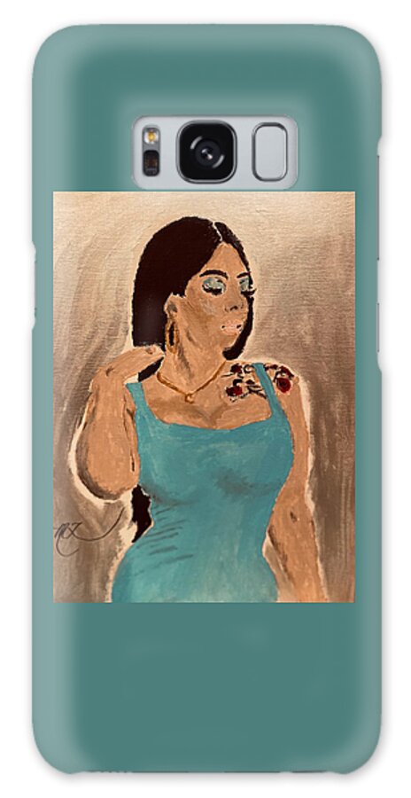 African-american Galaxy Case featuring the painting African-american Beautiful Bombshell by Melody Fowler