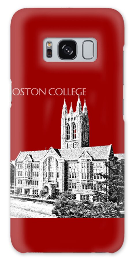 University Galaxy Case featuring the digital art Boston College - Maroon by DB Artist