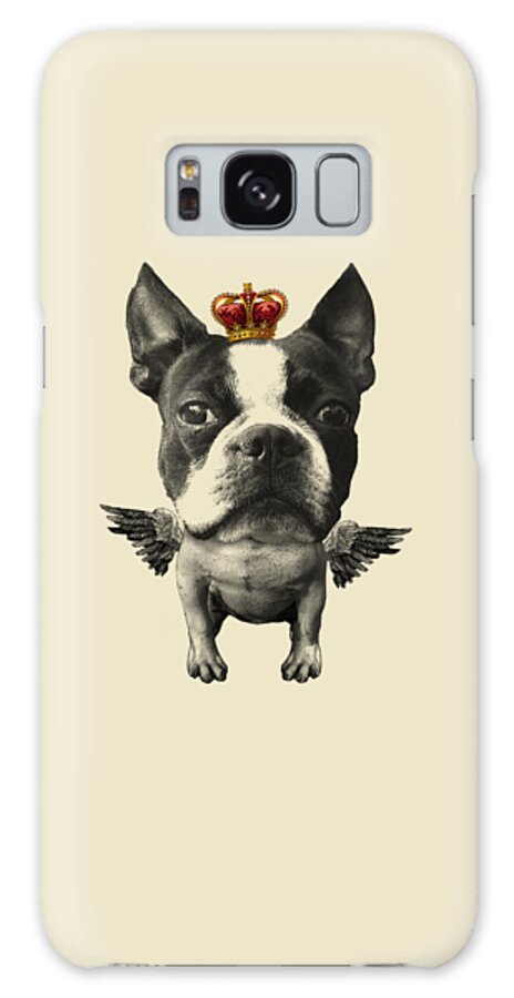 Dog Breed Galaxy Case featuring the digital art Boston Terrier, The King by Madame Memento