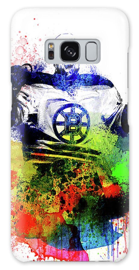 Brad Marchand Galaxy Case featuring the digital art Brad Marchand Watercolor I by Naxart Studio