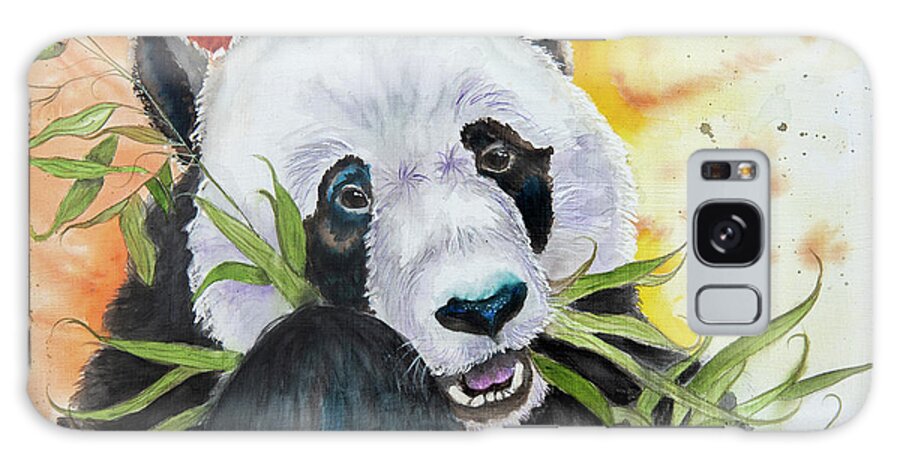Panda Galaxy Case featuring the painting Breakfast by Jeanette Mahoney