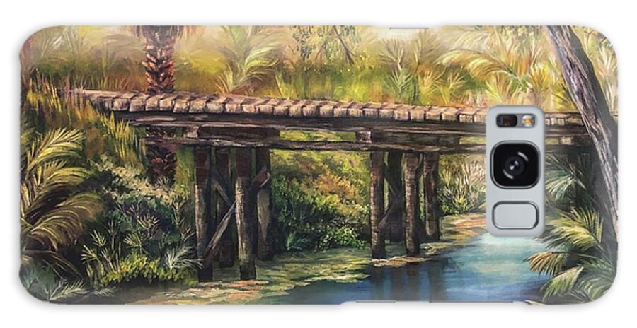 Oil Galaxy Case featuring the painting Bridge at the Ranch by Barbara Landry