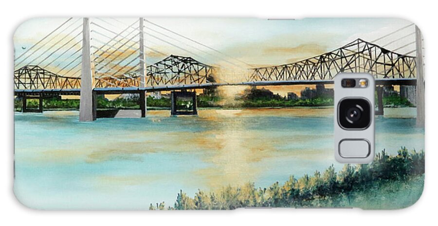 Water Galaxy Case featuring the painting Louisville Bridge by Katrina Nixon