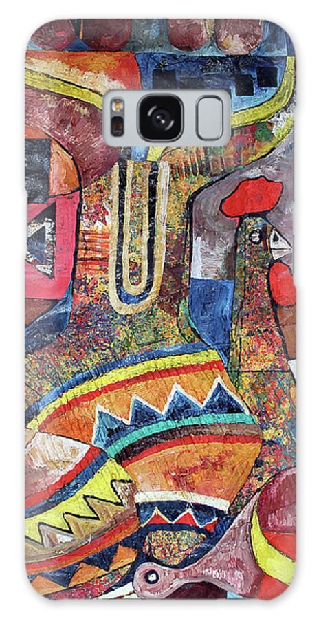  Galaxy Case featuring the painting Bright Sunny Day by Speelman Mahlangu