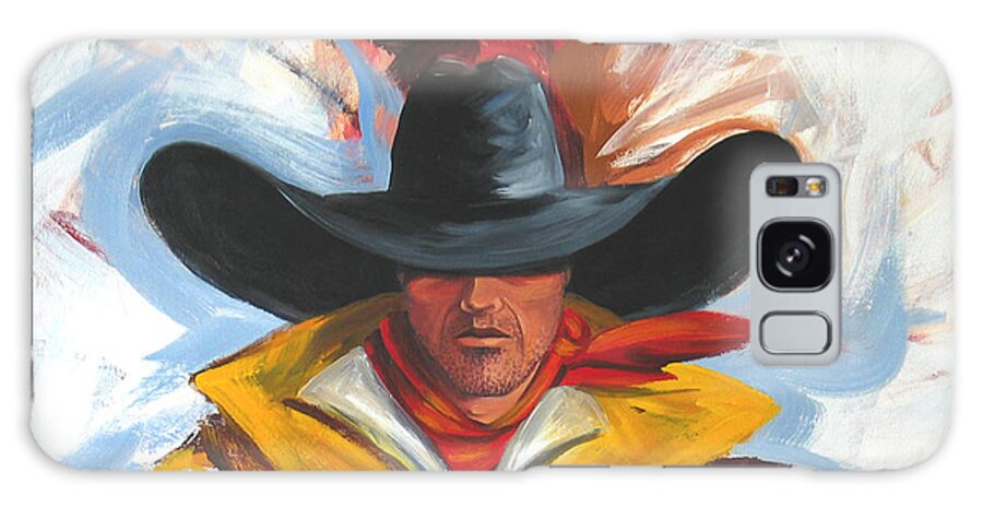 Horses Art Galaxy S8 Case featuring the painting Brushstroke Cowboy by Lance Headlee