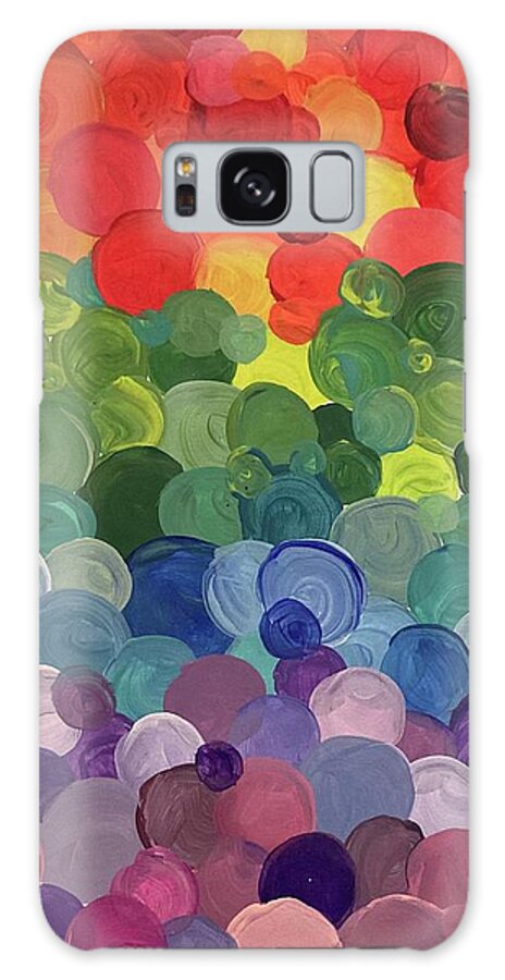 Abstract Galaxy Case featuring the painting Bubble Bubble by Debora Sanders