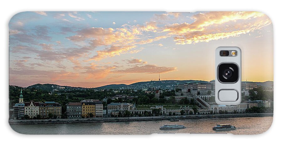 Budapest Galaxy Case featuring the photograph Budapest Sunset over the Danube by Matthew DeGrushe