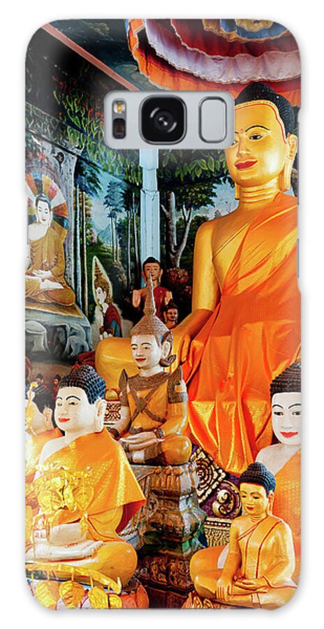 Angkor Galaxy Case featuring the photograph Buddha Statues, Angkor Wat. Cambodia by Lie Yim