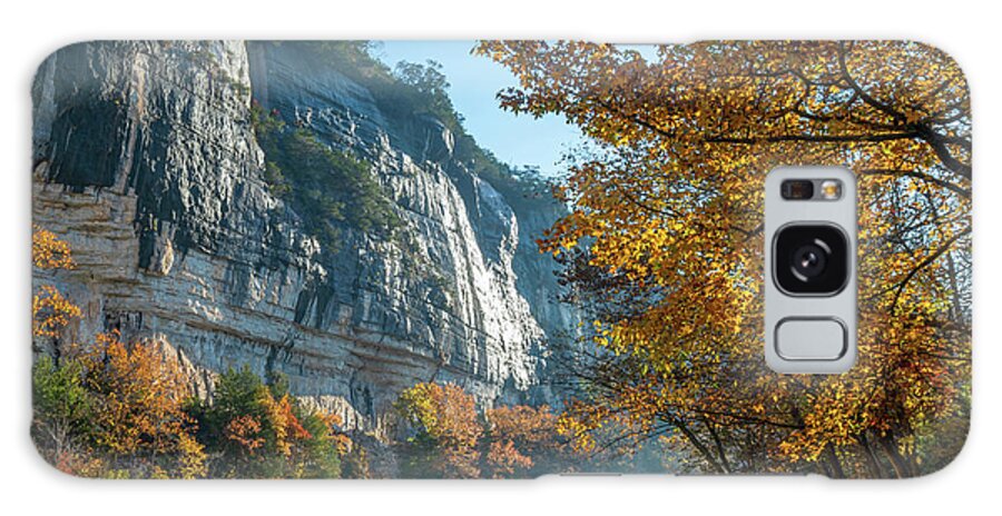 Roark Bluff Galaxy Case featuring the photograph Buffalo National River Autumn Landscape and Roark Bluff by Gregory Ballos