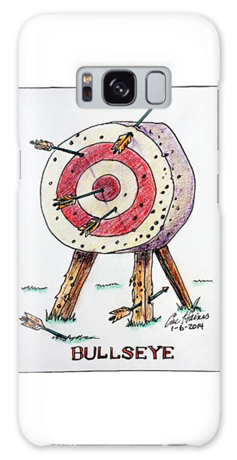 Bullseye Galaxy Case featuring the drawing Bullseye by Eric Haines