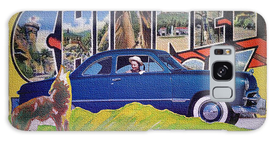 Dixie Road Trips Galaxy Case featuring the digital art Dixie Road Trips / Chimney Rock by David Squibb