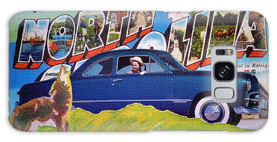 Dixie Road Trips Galaxy Case featuring the digital art Dixie Road Trips / North Carolina by David Squibb