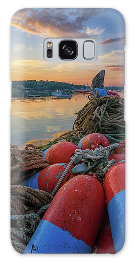 Maine Galaxy Case featuring the photograph Buoys at Dawn by Kristen Wilkinson