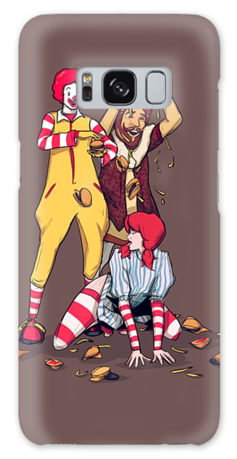 Mcdonalds Galaxy Case featuring the drawing Burgers and Fries by Ludwig Van Bacon
