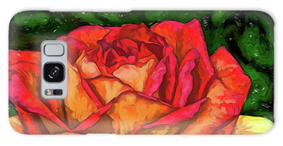 Rose Galaxy Case featuring the digital art Burning Love by Terry Cork