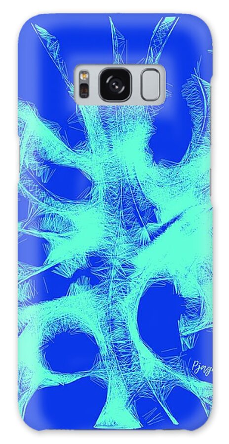 Butterfly Galaxy Case featuring the digital art Buterfly blue by Ljev Rjadcenko