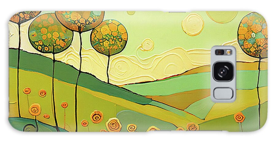 Buttercup Galaxy Case featuring the painting Buttercup Landscape by Naxart Studio