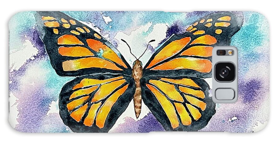 Butterfly Galaxy Case featuring the painting Butterfly by Hilda Vandergriff