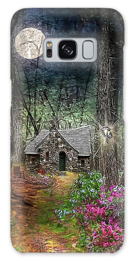 Cabin Galaxy Case featuring the photograph Cabin in the Woods - Limited Edition by Shara Abel
