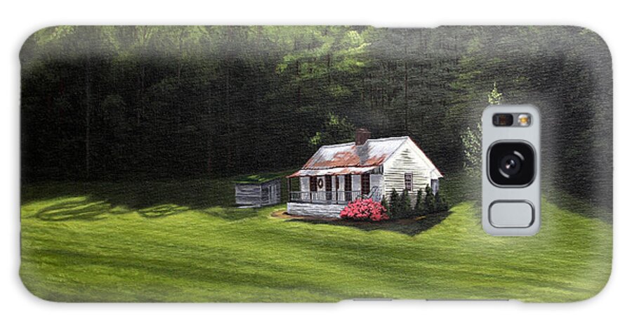 Cabin Galaxy Case featuring the painting Cabin on Cartertwn by Adrienne Dye