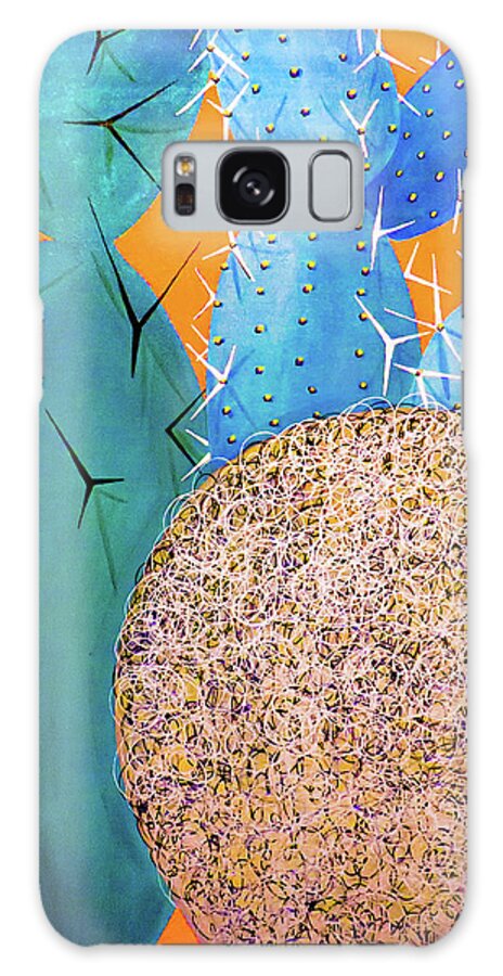 Cactus Galaxy Case featuring the painting Cactus Tumble by Ted Clifton