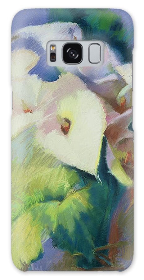 Cala Lilies Galaxy Case featuring the painting Cala Lilies by Cathy Locke