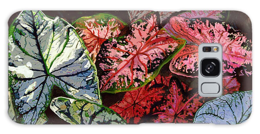 Caladiums Galaxy Case featuring the painting Caladium Cluster by Joel Smith