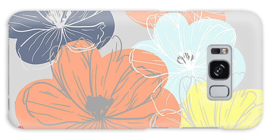 Big Flowers Galaxy Case featuring the digital art California Coast Colors - Field of Flowers by Christie Olstad