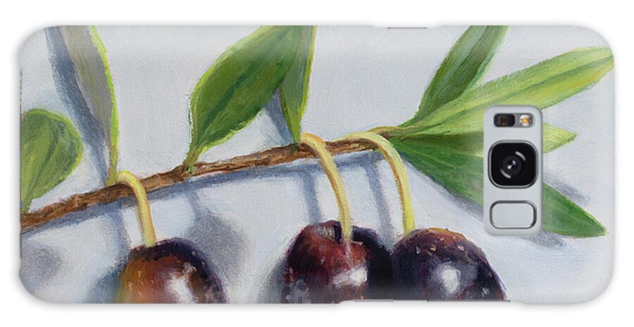Olives Galaxy Case featuring the painting California Olives by Susan N Jarvis