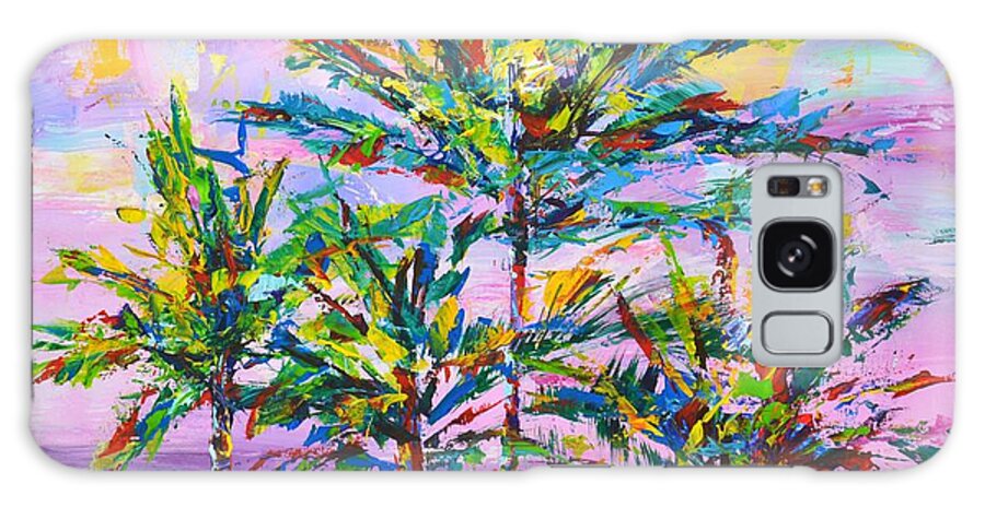 California Galaxy Case featuring the painting California palms 2. by Iryna Kastsova