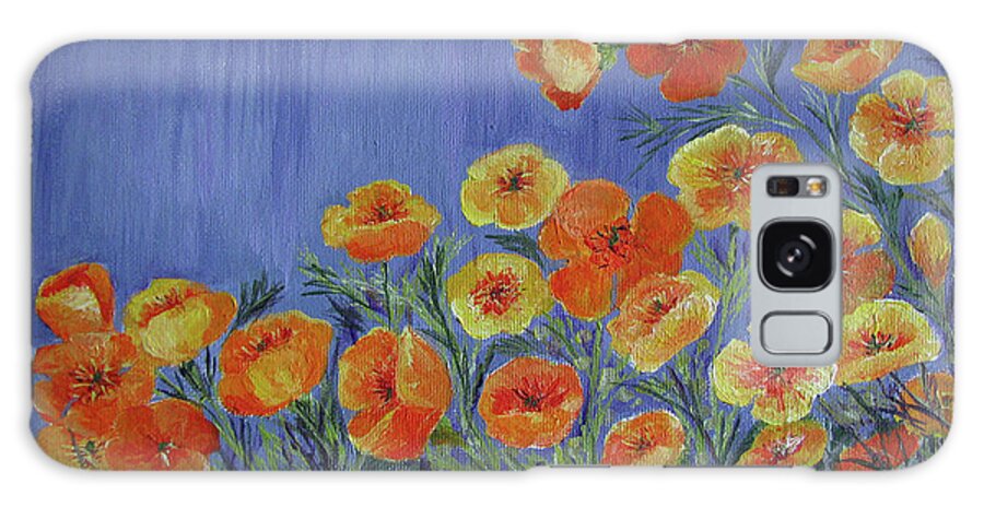 Poppies Galaxy Case featuring the painting California Poppies by Barbara Landry