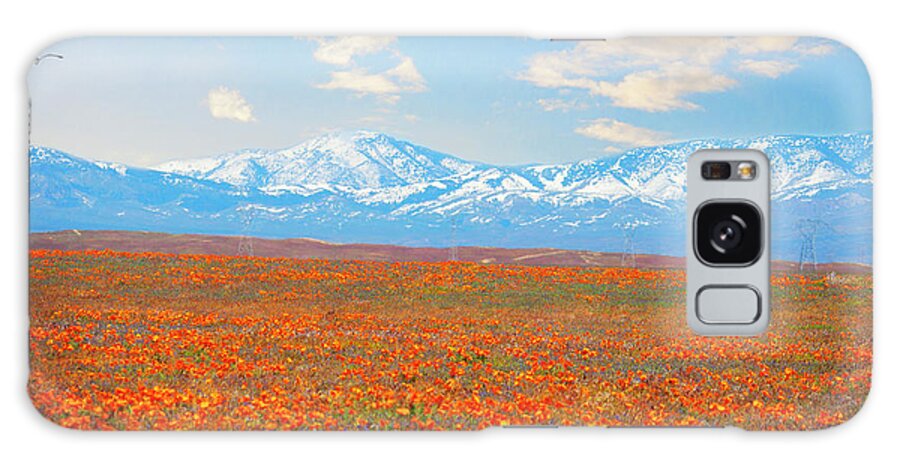 Poppies Galaxy Case featuring the photograph California poppies by Stella Levi