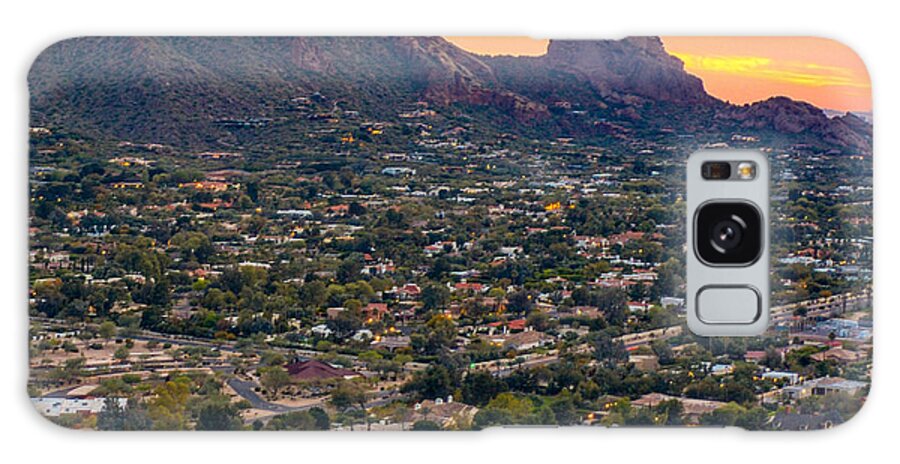 Luxury Galaxy Case featuring the photograph Camelback Mountain Sunset Paradise Valley Arizona by Anthony Giammarino