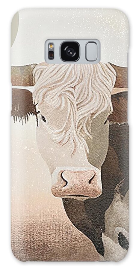 Cammo Galaxy Case featuring the painting Cammo Steer II by Mindy Sommers