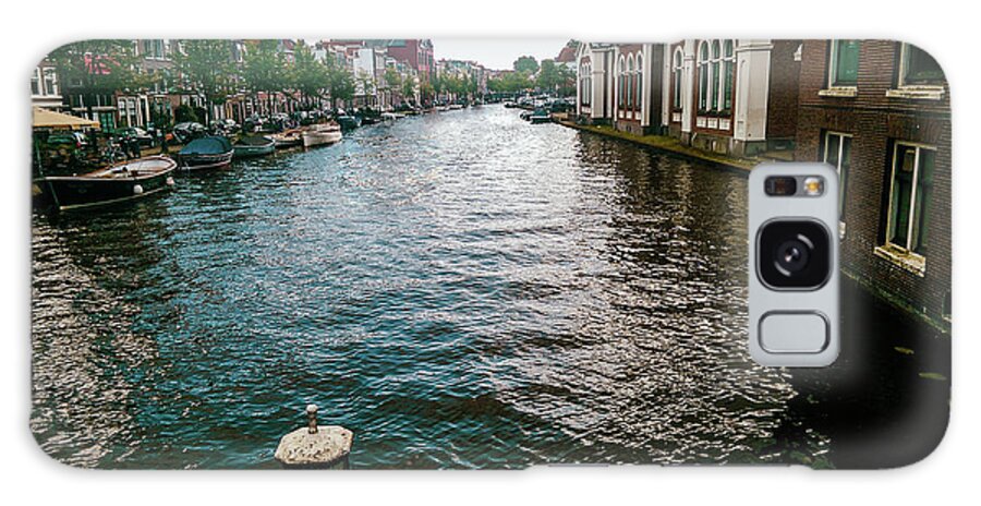 Leiden Galaxy Case featuring the photograph Canal through Leiden by Double AA Photography