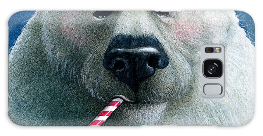 Polar Bear Galaxy Case featuring the painting Candy Man... The Polar Bear... by Will Bullas