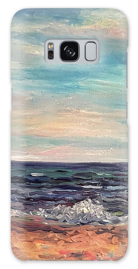 Beach Ocean Cape Cod Galaxy Case featuring the painting Cape cod ocean by Beth Riso