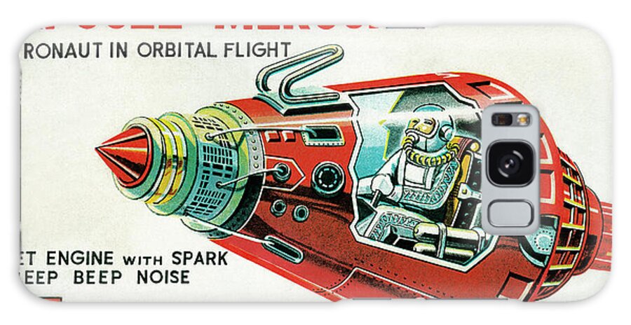 Vintage Toy Posters Galaxy Case featuring the drawing Capsule Mercury by Vintage Toy Posters