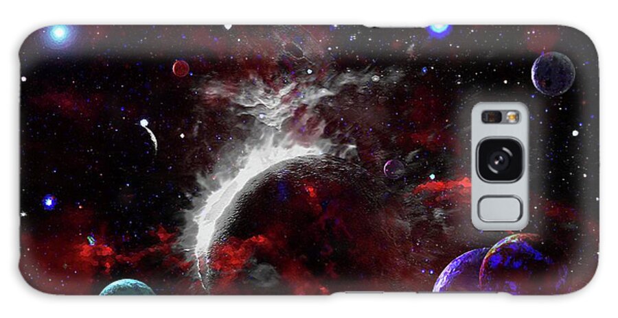  Galaxy Case featuring the digital art Cataclysm of Planets by Don White Artdreamer