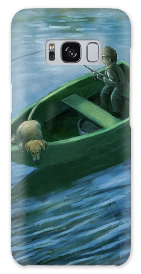 Catfish Galaxy Case featuring the digital art Catfish And Dog by Larry Whitler