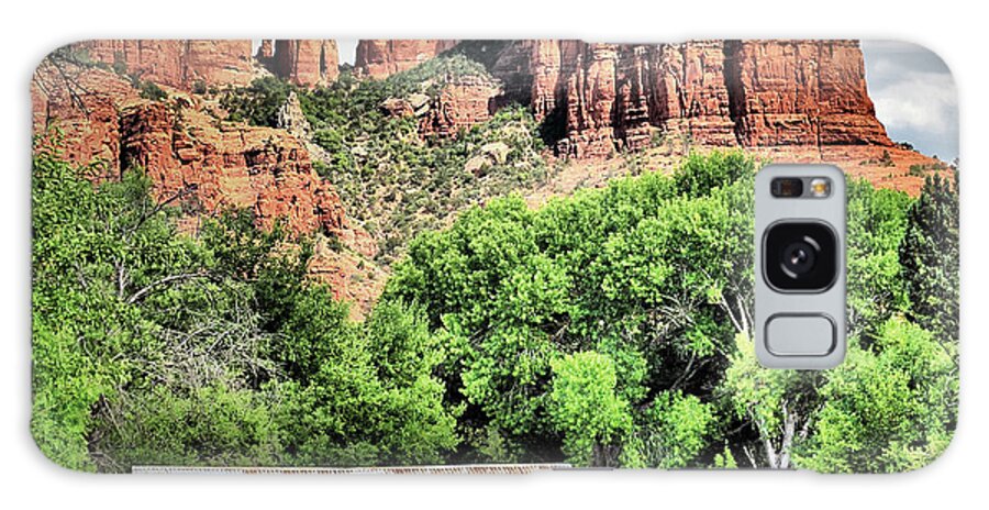 Sedona Wall Art Galaxy Case featuring the photograph Cathedral Rock Rustic Sedona Landscape by Gregory Ballos