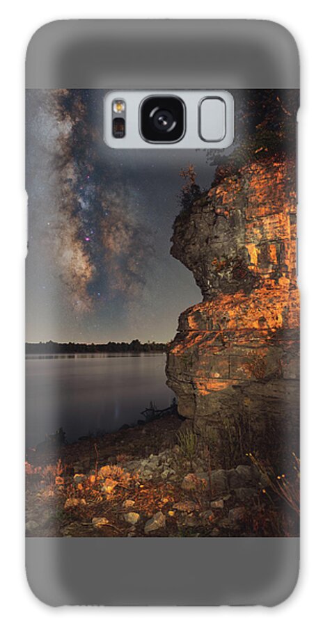 Nightscape Galaxy Case featuring the photograph Cave In Rock Bluff by Grant Twiss