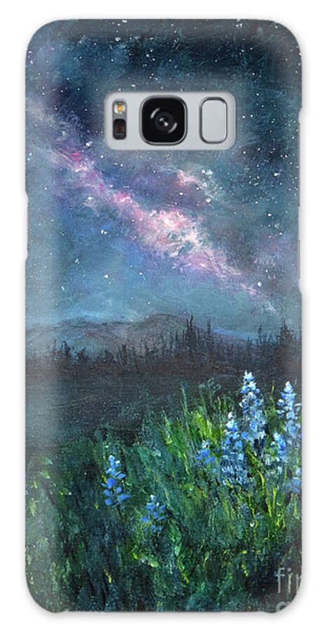 Meadow Galaxy Case featuring the painting Celestial Meadow by Zan Savage