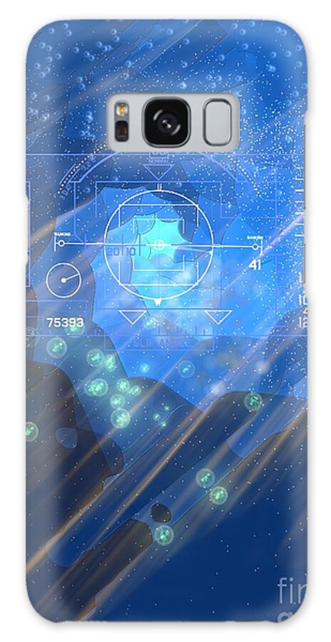 Geometry Galaxy Case featuring the digital art Celestial Navigation - Abstract Artwork P233 by Philip Preston